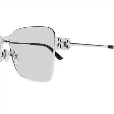 Balenciaga Double B Metal Optical Frame Silver