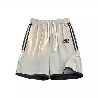 红蜻蜓 美式复古高街设计感多巴胺经典高级舒适宽松百搭日常通勤潮流时尚简约直筒运动健身五分休闲短裤 男女同款