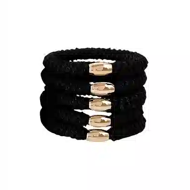 丹琴 无缝加粗运动编织发绳简约高马尾发圈不伤头发扎马尾气质皮套 弹力绳/合金 头绳 女款