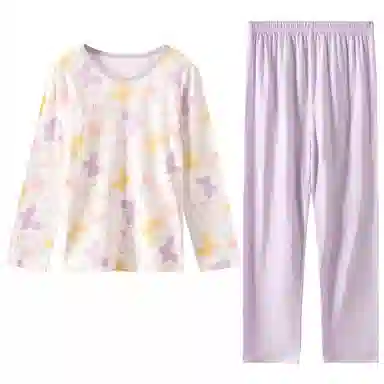 红豆家居服 满印亲肤柔软时尚 白色中小童