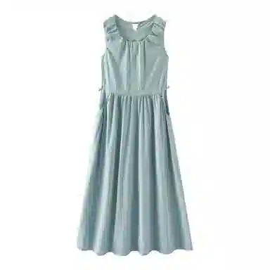 森马 纯色通勤百搭无袖连衣裙 女款