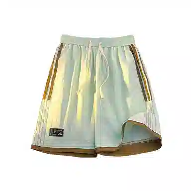 红蜻蜓 美式复古高街设计感经典高级舒适宽松百搭日常通勤潮流时尚简约直筒运动健身五分休闲短裤 男女同款