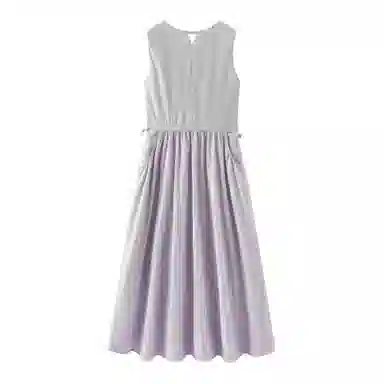 森马 纯色通勤百搭无袖连衣裙 女款