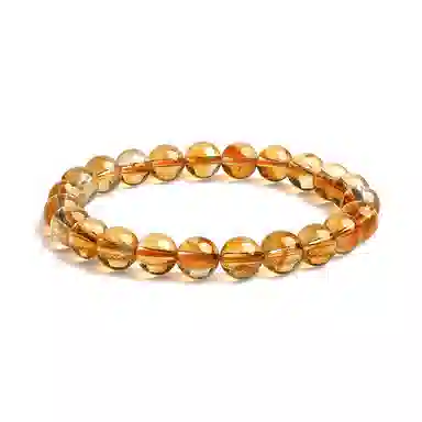 印象眸 新中式小众设计精致简约通勤风气质百搭时尚天然 黄水晶 手串 女款