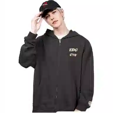 CANOTWAIT EDG Collaboration Printed Zip Hoodie