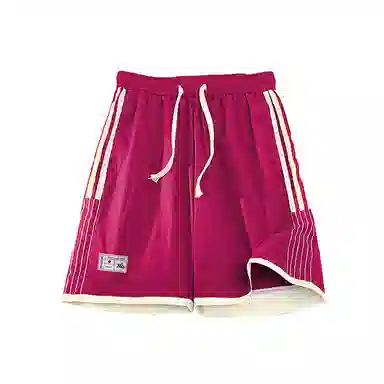 红蜻蜓 美式复古高街设计感经典高级舒适宽松百搭日常通勤潮流时尚简约直筒运动健身五分休闲短裤 男女同款