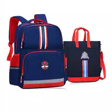 芭菲尼 高颜值大容量英伦风防泼水轻便背包 尼龙 双肩包 儿童款 粉色/蓝色/红色