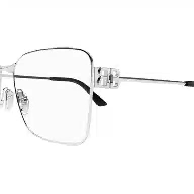 Balenciaga Double B Metal Optical Frame Silver