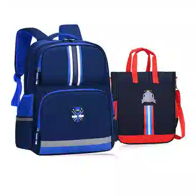 芭菲尼 高颜值大容量英伦风防泼水轻便背包 尼龙 双肩包 儿童款 粉色/蓝色/红色