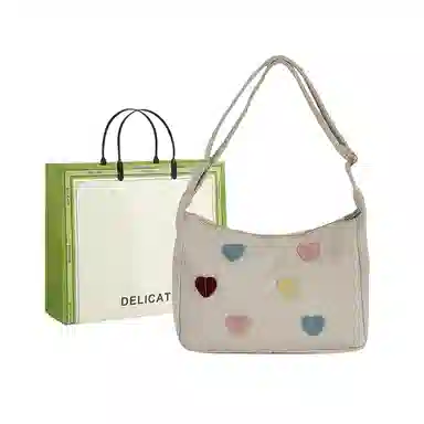 芭菲尼 休闲简约日常通勤时尚百搭 尼龙 单肩斜挎包 女款 白色黑色黄色蓝色