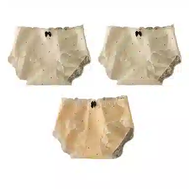 二三二三 花卉蕾丝轻薄透气抑菌三角裤不卷边不卡档无痕内裤柔软亲肤斑点蝴蝶结法式性感甜美少女短裤 女款 组合装