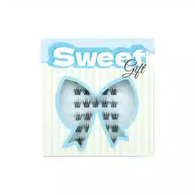 酷乐丝 胶水款 里斯本 假睫毛  交叉款单簇 漫画款 凌乱感  轻盈仿真 上眼无感 懒人化妆 新手睫毛