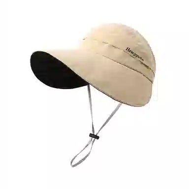 稻草人 夏季户外出游大檐空顶帽 遮阳防紫外线 韩版简约百搭 可折叠 聚酯纤维 防晒帽 女款