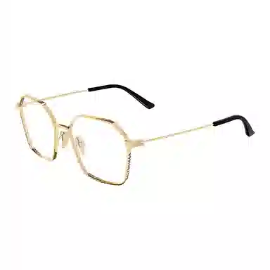 Balenciaga Metal Irregular Optical Frame Gold