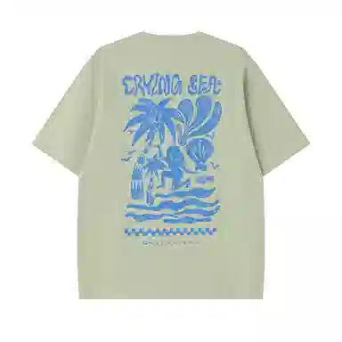 Crying Center Vintage Beach Illustration Tee