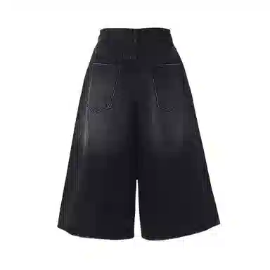 玫丝朵 复古高腰宽松牛仔短裤 女款