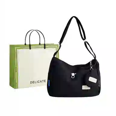 芭菲尼 休闲简约日常通勤时尚百搭 尼龙 单肩斜挎包 女款 白色黑色黄色蓝色