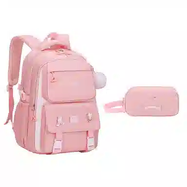 芭菲尼 高颜值减压减负初高中小学生防泼水护脊休闲大容量多隔层旅行学院百搭三件套组合 牛津布 书包背包双肩包 常规 儿童款 多色