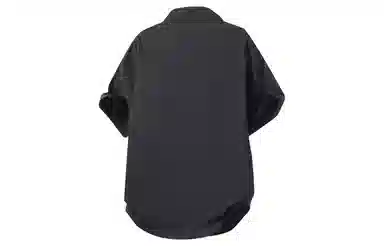 王者荣耀 美式复古纯色柔软亲肤宽松舒适高街痞帅青少年休闲时尚百搭翻领纽扣短袖衬衫 男女同款