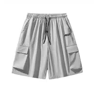 红蜻蜓 美式复古高街设计感经典高级宽松舒适百搭日常通勤潮流时尚简约直筒五分休闲短裤 男女同款