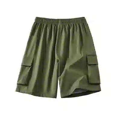 红蜻蜓 美式复古高街设计感经典高级宽松舒适百搭日常通勤潮流时尚简约直筒五分休闲短裤 男女同款