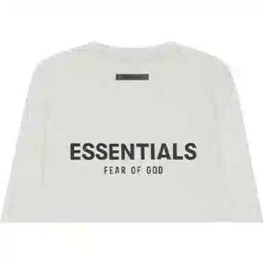 Fear of God Essentials Long Sleeve Tee Light Heather Oatmeal