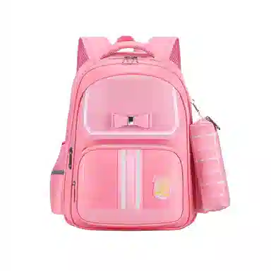 芭菲尼 开学季高颜值多隔层书包年级英伦风护脊减压双肩背包耐磨包包 牛津布 双肩包 儿童款 蓝色/粉色