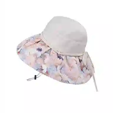 艾佳微 春夏时尚大帽檐户外旅游拍照出片时尚蝴蝶结优雅 聚酯纤维 防晒帽 女款