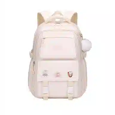 芭菲尼 高颜值减压减负初高中小学生防泼水护脊休闲大容量多隔层旅行学院百搭三件套组合 牛津布 书包背包双肩包 常规 儿童款 多色