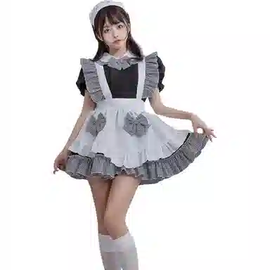 柏黛妃 合身适中泡泡袖短袖连衣裙 女款