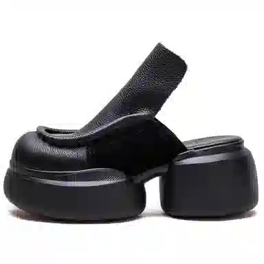 杰骤 厚底外穿  时尚潮流包头拖鞋 女
