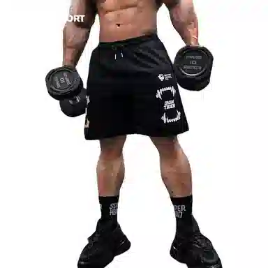 墨立方 美式健美宽松休闲运动短裤 男款