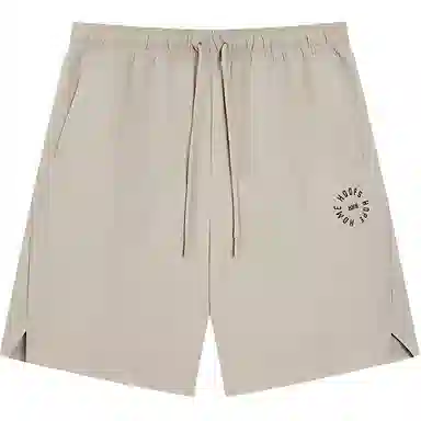 特步 篮球系列 休闲简约字母宽松系带运动短裤 男款 枫桥色