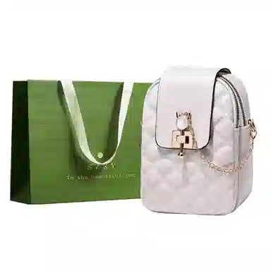 三只小鸭 手机包包菱格小众高级感包斜挎包女包 涤纶 单肩包 常规 女款