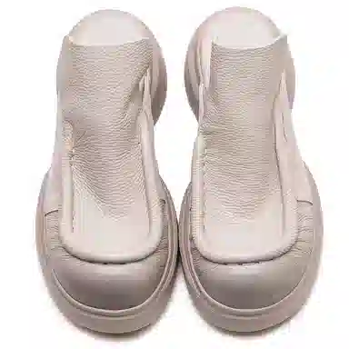 杰骤 厚底外穿  时尚潮流包头拖鞋 女