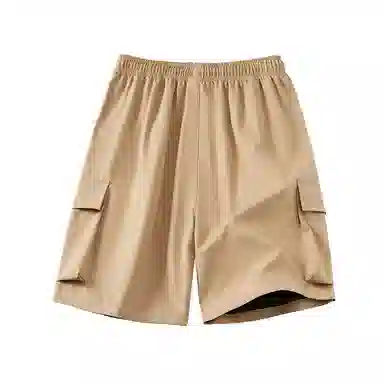 红蜻蜓 美式复古高街设计感经典高级宽松舒适百搭日常通勤潮流时尚简约直筒五分休闲短裤 男女同款