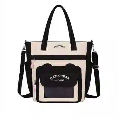 芭菲尼 学院风百搭撞色卡通 尼龙 斜挎包 常规 女款 多色