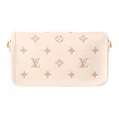 Louis Vuitton Monogram Embossed Leather Shoulder Bag Pink