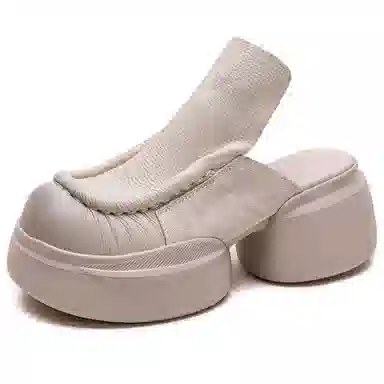 杰骤 厚底外穿  时尚潮流包头拖鞋 女