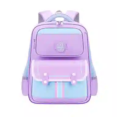 芭菲尼 耐磨耐脏防泼水拼色双肩包 牛津布 童包 大号 儿童款 英伦红/绿色/粉色/紫色