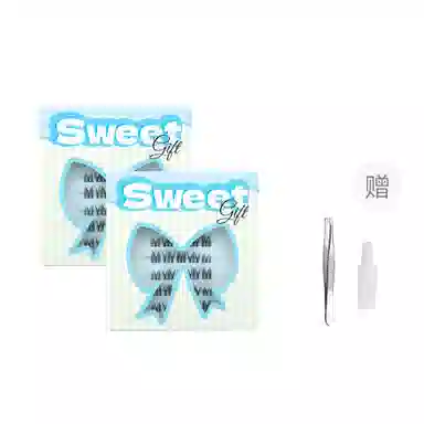 酷乐丝 胶水款分段女团漫画假睫毛 单簇 大眼仿真舒适上眼轻盈无感