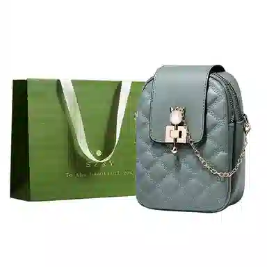 三只小鸭 手机包包菱格小众高级感包斜挎包女包 涤纶 单肩包 常规 女款