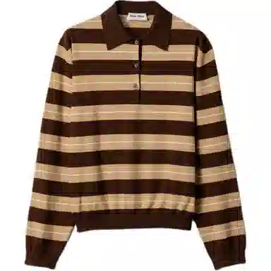 Miu Miu SS25 Cocoa Brown Polo