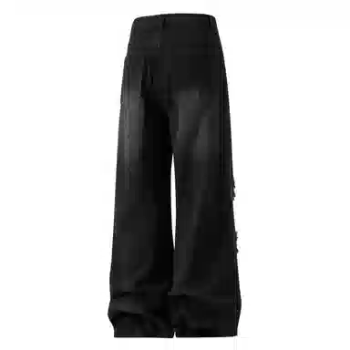 GDRX Vintage Washed Distressed Straight Jeans