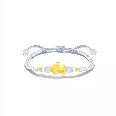 希遇 希遇 海蓝之恋 平安喜乐转运新中式招财纳福貔貅抓钱吞金兽 好运 手链 男女同款情侣款 合金 手绳 女款