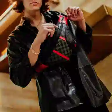 Sprayground Checkered PVC Waist Bag