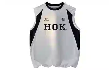 王者荣耀 美式复古字母宽松舒适居家通勤健身运动休闲时尚百搭青少年圆领无袖背心 男女同款