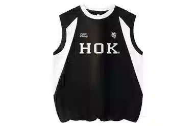 王者荣耀 美式复古字母宽松舒适居家通勤健身运动休闲时尚百搭青少年圆领无袖背心 男女同款