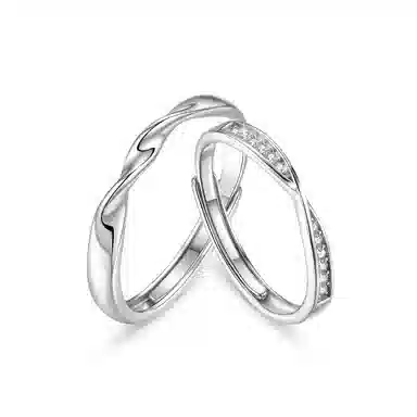 【足银999】 凤祥囍事 老凤祥 莫比乌斯系列 精致时尚高级感简约开口设计 日常通勤约会百搭 精美礼盒装#好运 纯银 戒指 男女同款情侣款