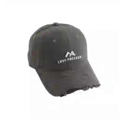 艾佳微 休闲流行美式个性破洞户外遮阳显脸小显白大头围 棉 鸭舌帽 男女同款情侣款